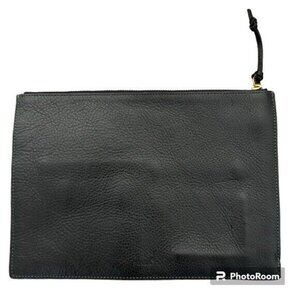 Fossil Black Leather Clutch Pouch Handbag